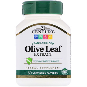 Отзывы о 21 Сенчури, Olive Leaf Extract, Standardized, 60 Vegetarian Capsules