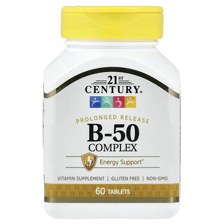 21st Century, B-50 Complex, B-50-Komplex, verlängerte Freisetzung, 60 Tabletten