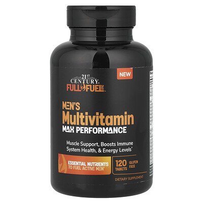 Photos - Vitamins & Minerals FUEL 21st Century, Full 365™, Men's Multivitamin, Max Performance, 120 Tablets CEN-22288