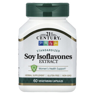 21st Century, Extract de izoflavone de soia, standardizat, 60 de capsule vegetariene (50 mg per capsule)