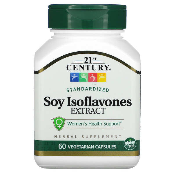 21st Century, Soy Isoflavones Extract, Standardized, 60 Vegetarian Capsules