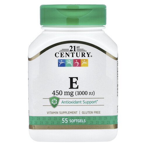 21st Century, Vitamin E, 450 mg (1,000 IU), 55 Softgels