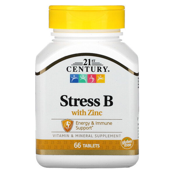 21st Century, Stress B With Zinc, 66 Tablets