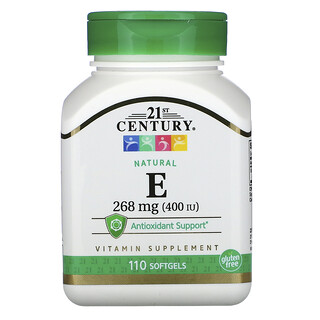 21st Century, Natural Vitamin E, 268 mg (400 IU), 110 Softgels