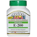 21st Century, E-200, натуральный продукт, 110 мягких капсул отзывы