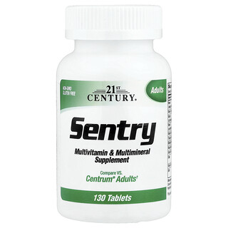 21st Century, Sentry，成年人多维生素与多矿物质补充剂，130 片