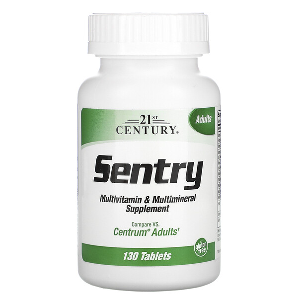 Sentry, добавка з мультивітамінами та мікроелементами для дорослих, 130 таблеток