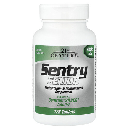 21st Century, Sentry Senior, Multivitamin & Multimineral Supplement, Adults 50+, 125 Tablets