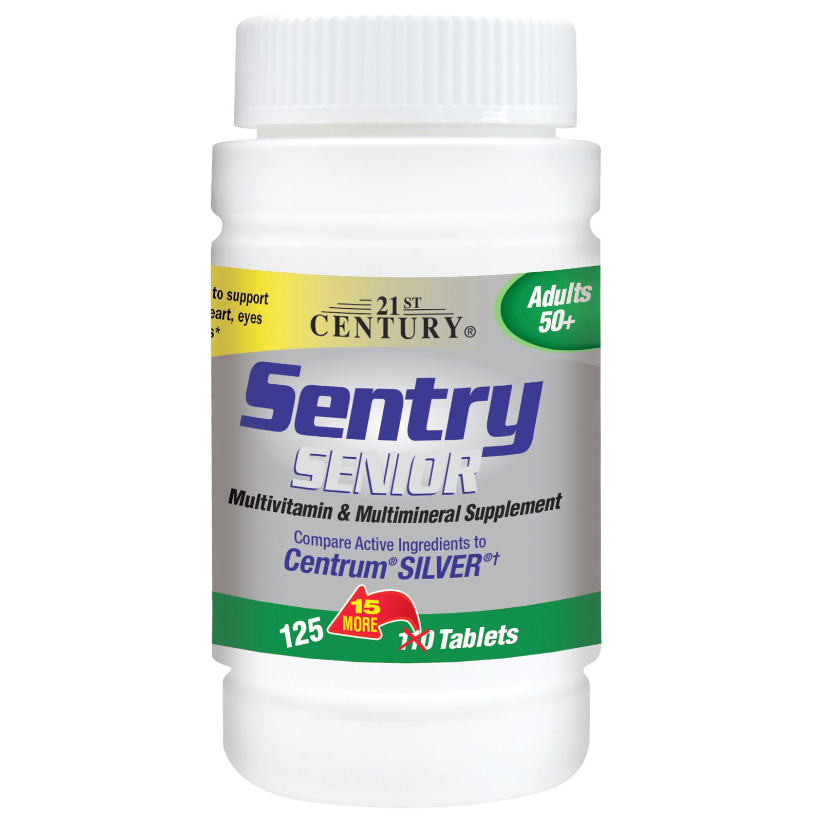 21st Century, Sentry Senior, мультивитаминная и мультиминеральная добавка, для взрослых старше 50 лет, 125 таблеток