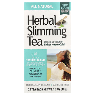 21st Century, Té de hierbas para adelgazar, Naturalmente, Sin cafeína, 24 bolsitas de té, 48 g (1,7 oz)