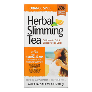 21st Century, Herbal Slimming Tea, Kräutertee, Orange Spice, koffeinfrei, 24 Teebeutel, 48 g (1,7 oz.)
