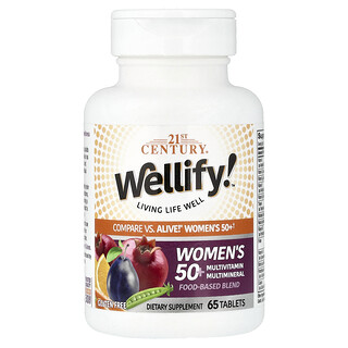 21st Century, ¡Wellify! Multivitamínico y multimineral para mujeres mayores de 50 años, 65 comprimidos