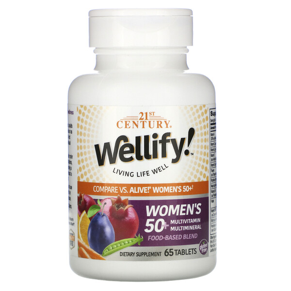 21st Century‏, Wellify Women's 50+ Multivitamin Multimineral, 65 Tablets