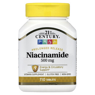 21st Century, Niacinamida, Liberación prolongada, 110 comprimidos