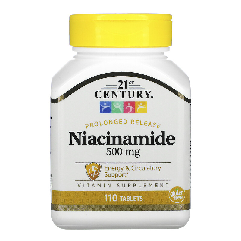 21st Century, Prolonged Release Niacinamide, 500 mg, 110 Tablets