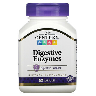 21st Century, Enzymes digestives, 60 capsules