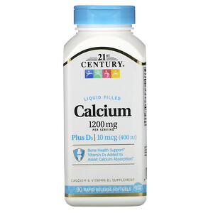 Отзывы о 21 Сенчури, Liquid Filled Calcium Plus D3, 1,200 mg, 90 Rapid Release Softgels