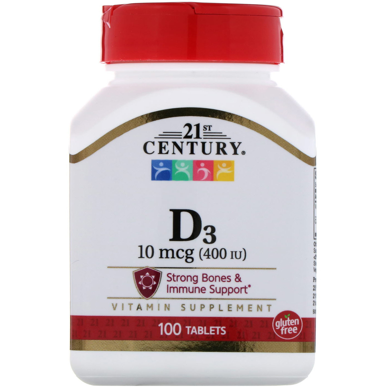 21st Century Vitamin D3 10 Mcg 400 Iu 100 Tablets Iherb