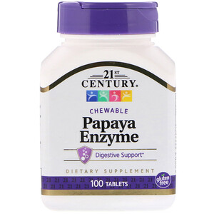 Отзывы о 21 Сенчури, Papaya Enzyme, 100 Chewable Tablets
