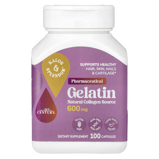 21st Century, Kalos & Splendor™, Gelatina, 600 mg, 100 cápsulas