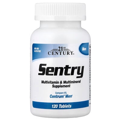 Product Image for 21st Century, Sentry Men, Multivitamin & Multimineral Supplement, 120 Tablets