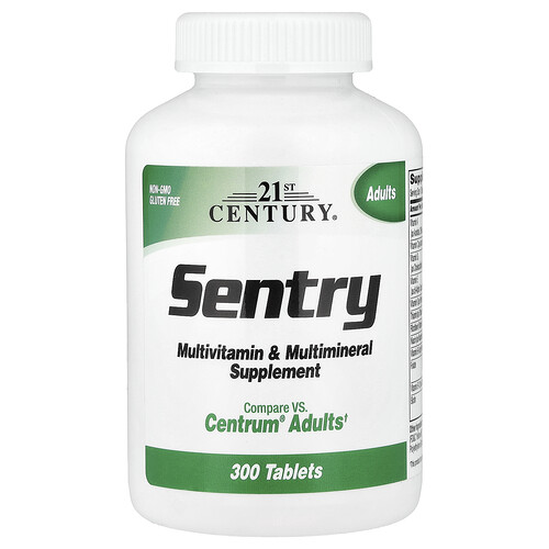 21st Century, Sentry, Suplemento multivitamínico y multimineral para adultos, 300 comprimidos