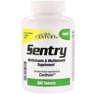 21st Century, Sentry, мультивитаминная и мультиминеральная добавка, 300 таблеток