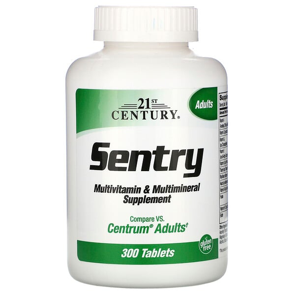 21st Century, Sentry, мультивитаминная и мультиминеральная добавка, 300 таблеток