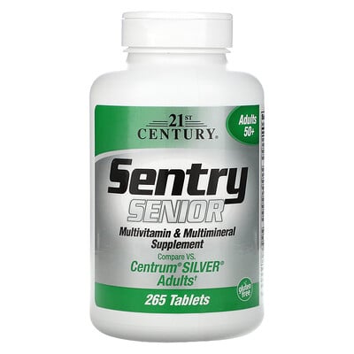 21st Century Sentry Senior, мультивитаминная и мультиминеральная добавка, для взрослых от 50 лет, 265 таблеток