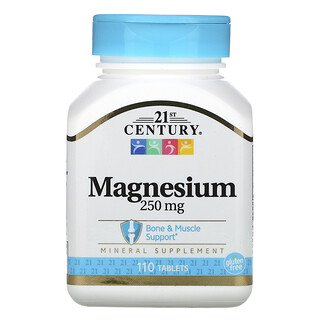 21st Century, Magnésium, 250 mg, 110 comprimés