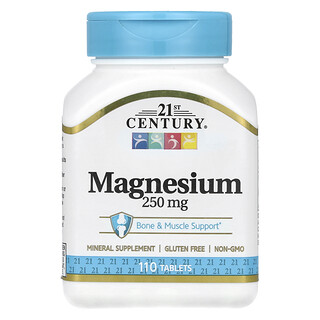 21st Century, Magnesio, 250 mg, 110 compresse