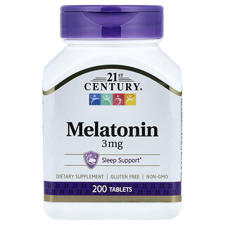 21st Century, Melatonin, 3 mg, 200 Tablet