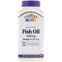 21st Century Fish Oil Reflux Free 1 000 Mg 90 Enteric Coated
