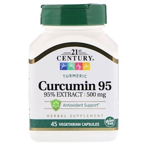 21 Сенчури, Curcumin 95, 500 mg, 45 Vegetarian Capsules отзывы покупателей