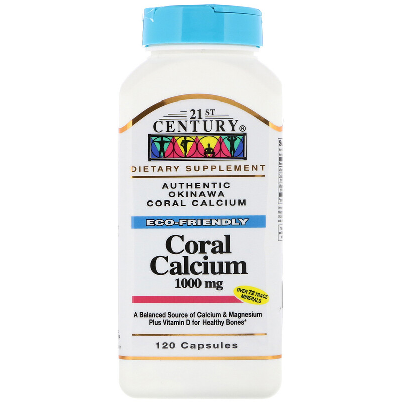 21st Century, Coral Calcium, 1000 mg, 120 Capsules iHerb