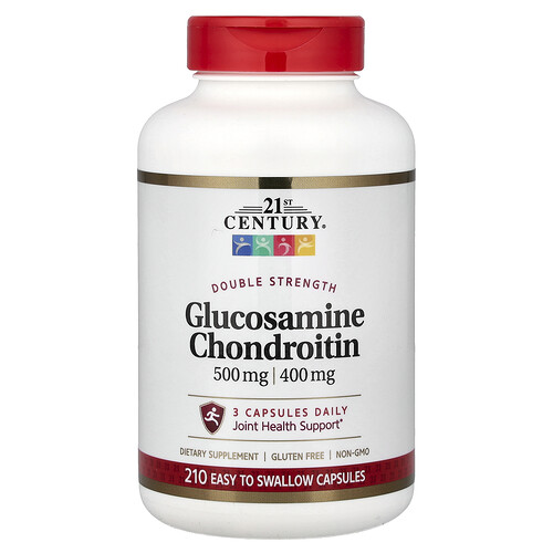 21st Century, Glucosamin und Chondroitin, 210 einfach zu schluckende Kapseln
