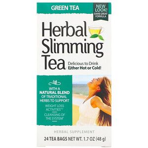 21 Сенчури, Herbal Slimming Tea, Green Tea, Caffeine Free, 24 Tea Bags, 1.6 oz (45 g) отзывы покупателей