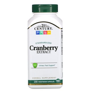 21st Century, Extrato de Cranberry, Padronizado, 200 Cápsulas Vegetarianas