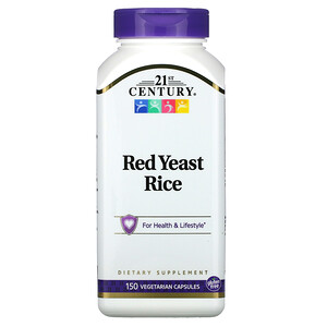 21 Сенчури, Red Yeast Rice, 150 Vegetarian Capsules отзывы