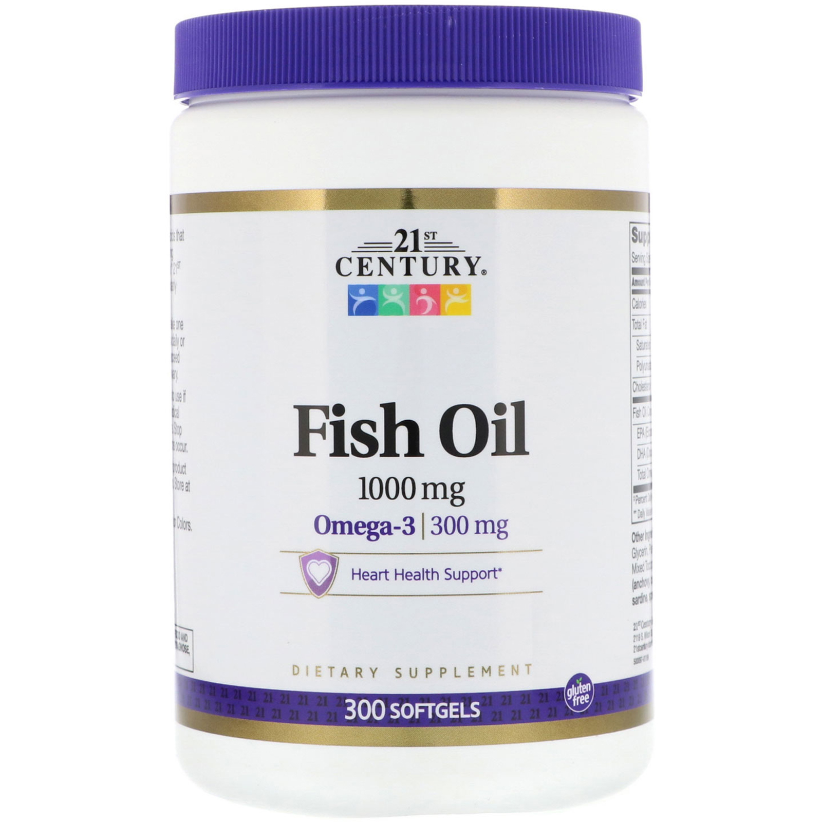 21st Century, Fish Oil, 1,000 mg, 300 