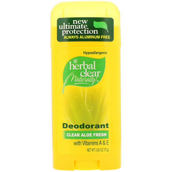 21st Century, Herbal Clear Naturally!, Deodorant, Clear Aloe Fresh, 2.
