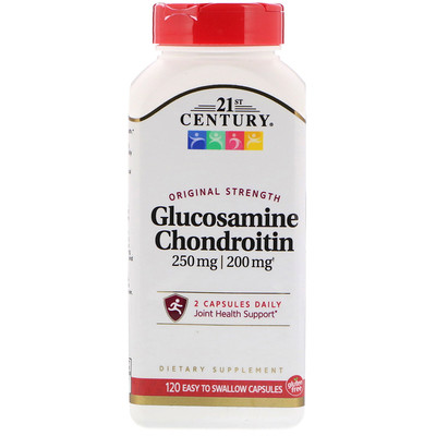 Glucosamine 250 mg Chondroitin 200 mg, Original Strength, 120 Easy to Swallow Capsules