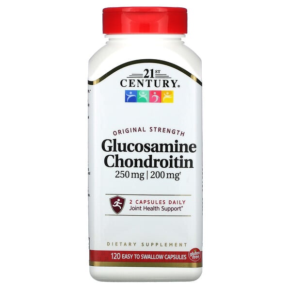 Glucosamine / Chondroitin, Original Strength, 250 mg / 200 mg, 120 Easy to Swallow Capsules 