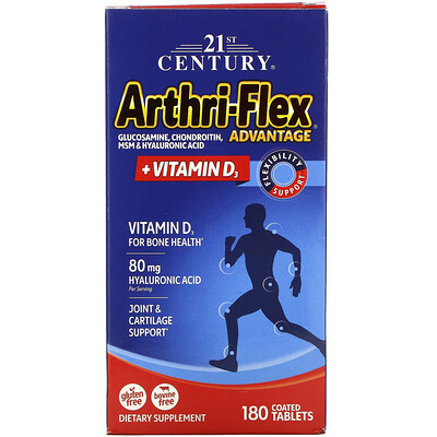 21st Century Arthri-Flex Advantage с витамином D3, 180 таблеток, покрытых оболочкой