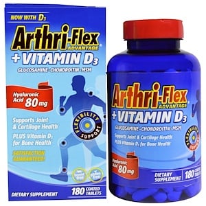 21st Century, Arthri-Flex Advantage, + витамин D3, 180 таблетки, покрытые оболочкой
