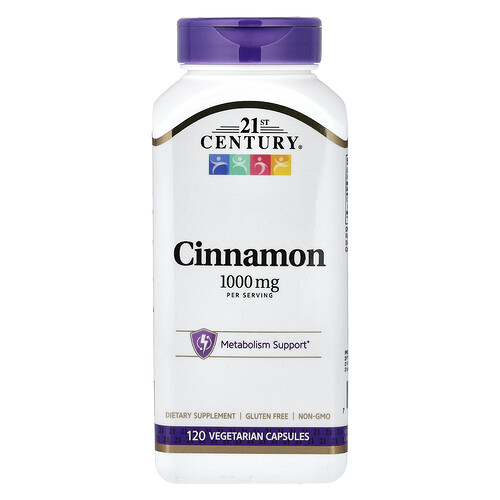 21st Century Cinnamon, 120 Vegetarian Capsules (500 mg per Capsule)