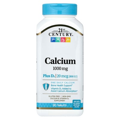 21st Century, Calcio con vitamina D3, 90 comprimidos