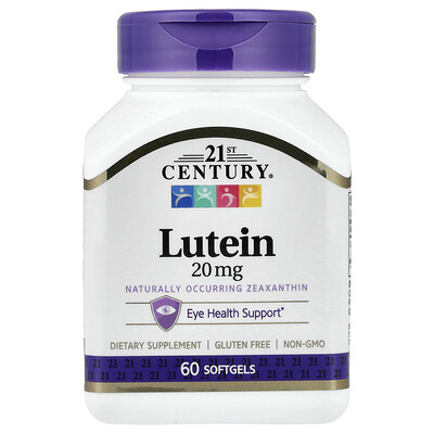 Product Image for 21st Century, Lutein, 20 mg, 60 Softgels