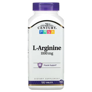 21st Century, L-Arginine, L-Arginin, 1.000 mg, 100 Tabletten