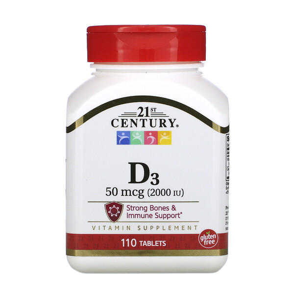 витамин D3, 50 мкг (2000 МЕ), 110 таблеток